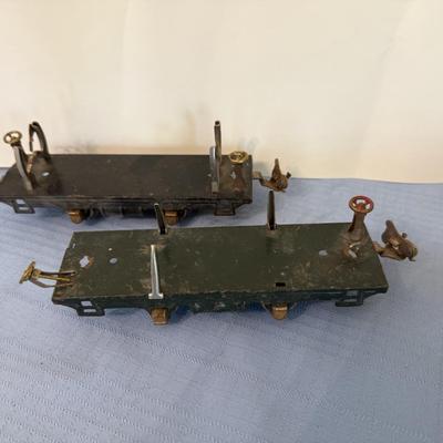 Vintage train set, mix of metal and plastic cars