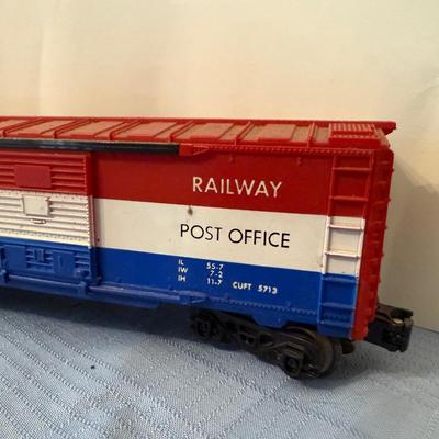 Vintage train set, mix of metal and plastic cars