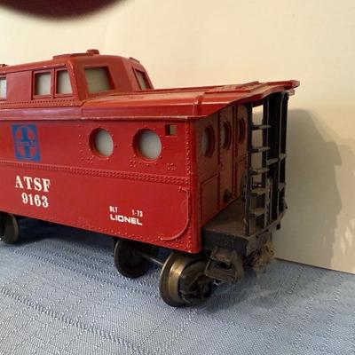Vintage train set, mix of metal and plastic cars