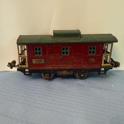 Vintage train set, mix of metal and plastic cars
