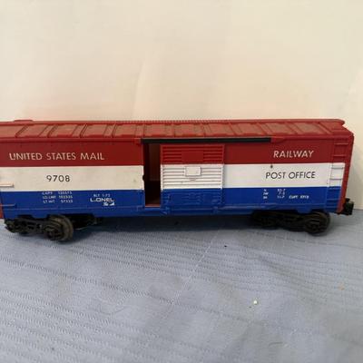 Vintage train set, mix of metal and plastic cars