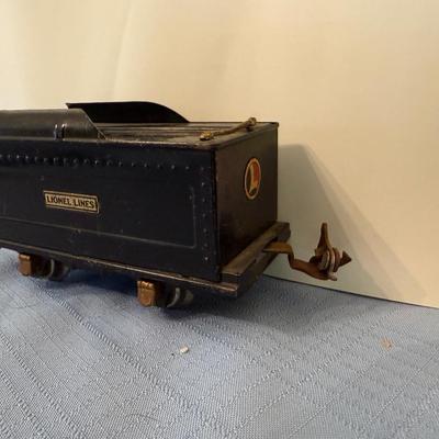 Vintage train set, mix of metal and plastic cars