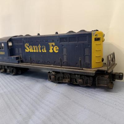 Vintage train set, mix of metal and plastic cars