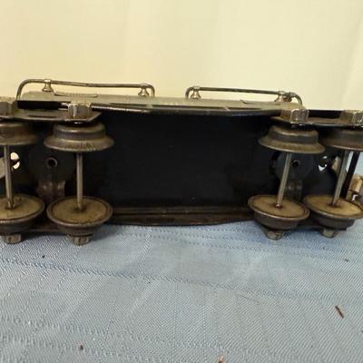 Vintage train set, mix of metal and plastic cars