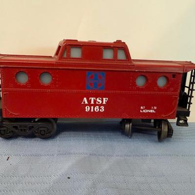 Vintage train set, mix of metal and plastic cars