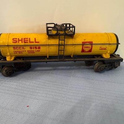 Vintage train set, mix of metal and plastic cars