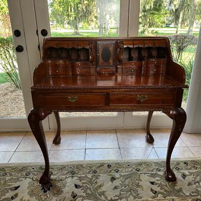 Chippendale-Style Mahogany Writing Desk