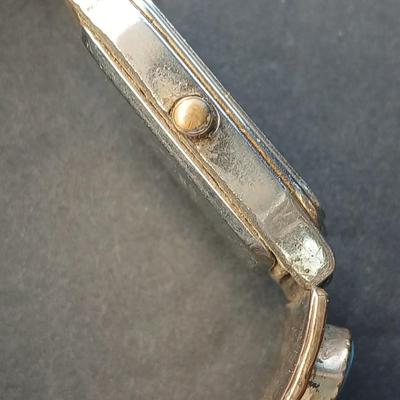 Vintage Native American Turquoise watch SelecTime Quartz marked 12KT G.F. 12 KT Gold filled