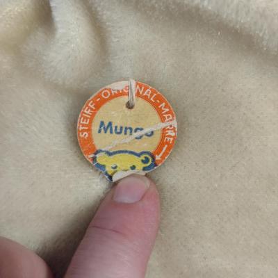 Sale Photo Thumbnail #903: Vintage Steiff Mungo Monkey Hand Puppet Doll- Approx 8 1/2" Tall.  Item is complete with original ear tag.