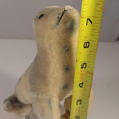 Sale Photo Thumbnail #912: Vintage Steiff Baby Seal Doll- Approx 7 1/2" Tall