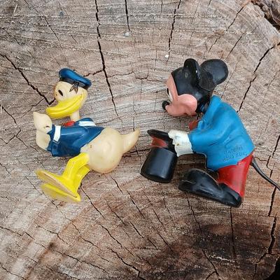 Vintage 1960's Mickey Mouse & Donald Duck Bobble head figures - Nodders Great condition!