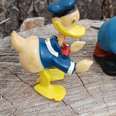 Vintage 1960's Mickey Mouse & Donald Duck Bobble head figures - Nodders Great condition!