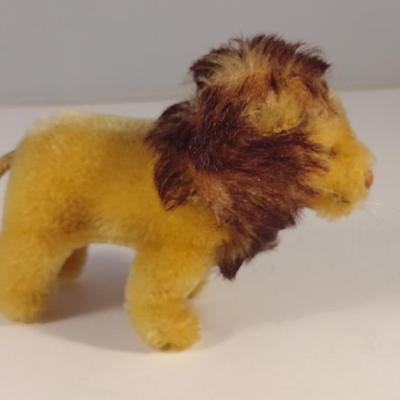 Sale Photo Thumbnail #915: Vintage Lion Doll with Rope Tail- Approx 4 1/4" Long- Possibly Steiff