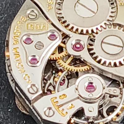 vintage Bulova ladies' watch, likely from the 1940s to 1960s, with a 10k gold-filled case and a manual wind-up movement. 12 k gf