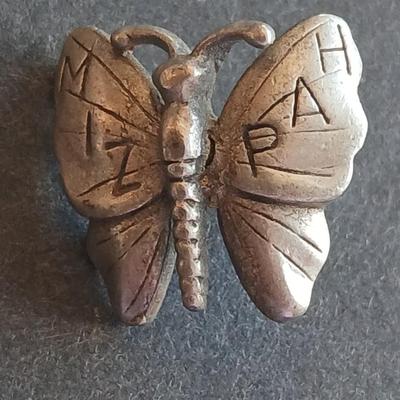 Filigree Butterfly ring size 6 with MIZOAH butterfly Lapel pin