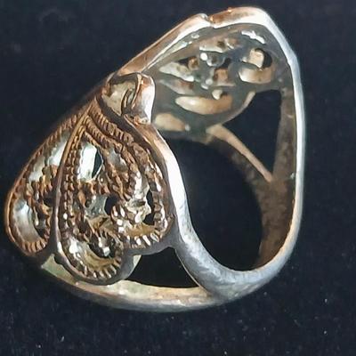 Filigree Butterfly ring size 6 with MIZOAH butterfly Lapel pin