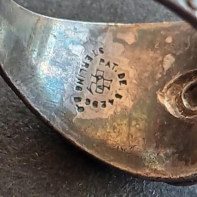 Vintage 1940's AMERICAN LEGION PAST COMMANDER Sterling silver MILITARY Ring Size 12.5