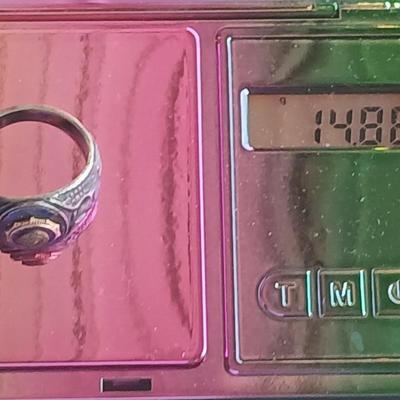 Vintage 1940's AMERICAN LEGION PAST COMMANDER Sterling silver MILITARY Ring Size 12.5