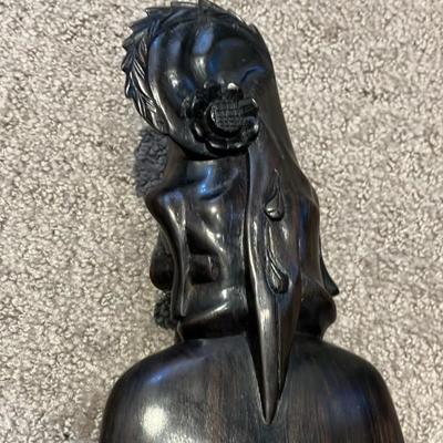 Ebony Bali Sculpture - Vintage Woman's Bust Balinese 7”h