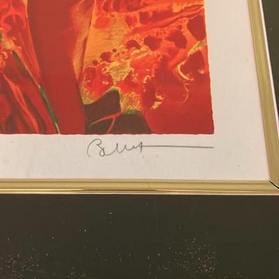 Emile Bellet Signed Limited Framed Lithograph 15.5” x 18.5”