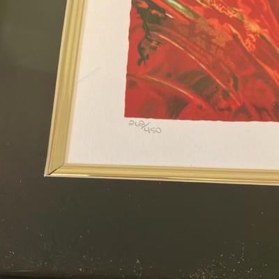 Emile Bellet Signed Limited Framed Lithograph 15.5” x 18.5”