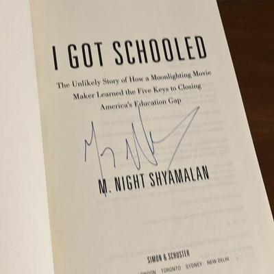 Rare Signed First Edition: "I Got Schooled" by M. Night Shyamalan – Education Reform Meets Hollywood