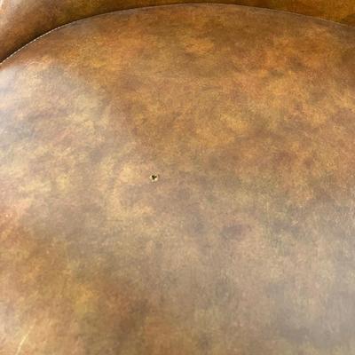 1970s Cosco Cognac Pair of Brown Swivel Barstool Chairs.