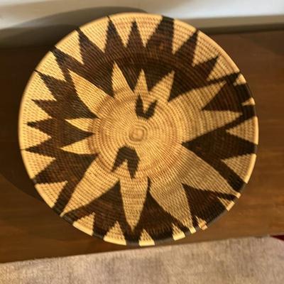 Collection of 7 handwoven Botswana baskets.