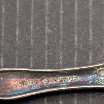 Sale Photo Thumbnail #3295: Antique Solid Silver Souvenir Spoon Industrial Palace 24g