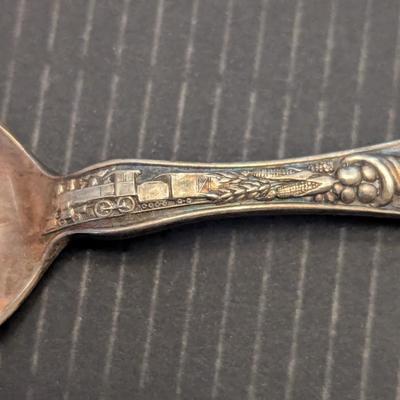 Sale Photo Thumbnail #3291: Antique Solid Silver Souvenir Spoon Industrial Palace 24g