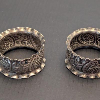 Sale Photo Thumbnail #3311: Antique Sterling Napkin Rings 32g