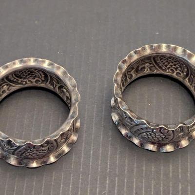 Sale Photo Thumbnail #3310: Antique Sterling Napkin Rings 32g