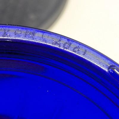 Sale Photo Thumbnail #402: Vintage 1987 Aladdin Lincoln Drape Cobalt Oil Base Lamp