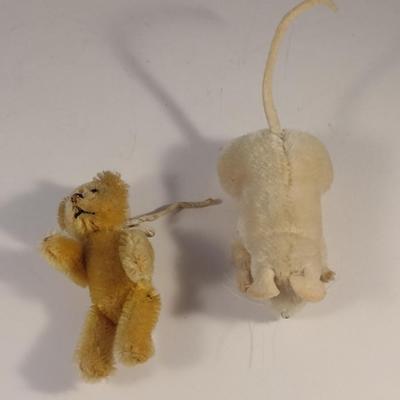 Sale Photo Thumbnail #917: Vintage Steiff Stuffed Animals- Bear and Mouse.  Items do not have tags.