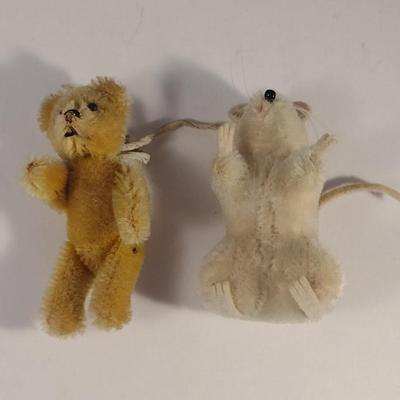 Sale Photo Thumbnail #918: Vintage Steiff Stuffed Animals- Bear and Mouse.  Items do not have tags.