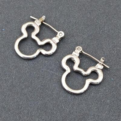 Sterling silver Mickey Mouse earrings and an Armitron Tasmanian Devil musical watch