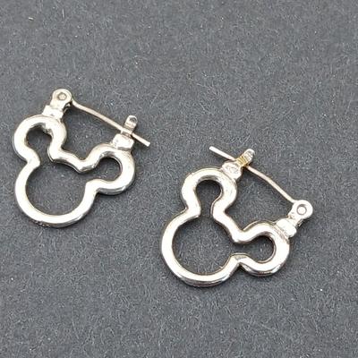 Sterling silver Mickey Mouse earrings and an Armitron Tasmanian Devil musical watch