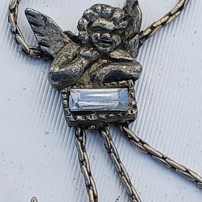 Kirk Folly like Angel charm necklace silver toned - with an Anne Klein II water resistant watch