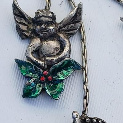 Kirk Folly like Angel charm necklace silver toned - with an Anne Klein II water resistant watch