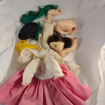 Sale Photo Thumbnail #932: Two Madam Alexander Dolls in Need of Repair.  From the 'Friends from Foreign Lands' collection- Portugal and Hungary