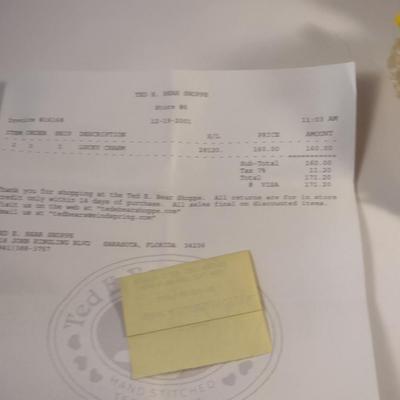 Sale Photo Thumbnail #966: Steiff Good Luck Bear- Approx 8" Tall