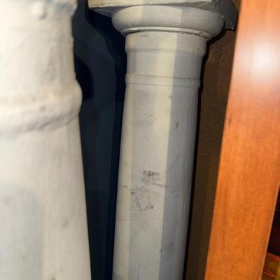 Sale Photo Thumbnail #249: D44-Two large white wooden pillars