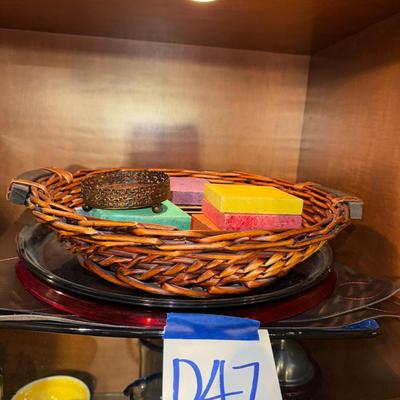 Sale Photo Thumbnail #256: D47-Coasters, basket and platters