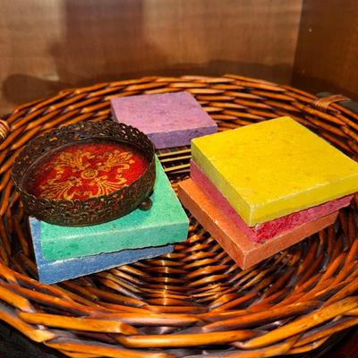 Sale Photo Thumbnail #257: D47-Coasters, basket and platters