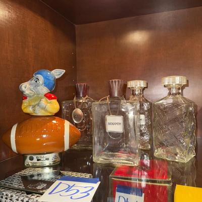Sale Photo Thumbnail #282: D53-Decanter and Bottles