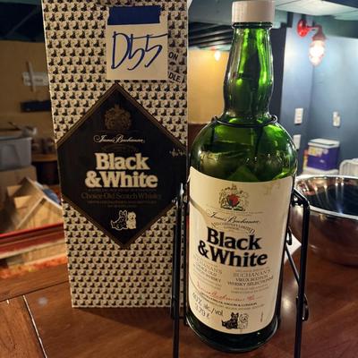 Sale Photo Thumbnail #291: D55-Large bottle (empty) with cradle stand