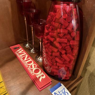 Sale Photo Thumbnail #301: D58-Glassware, corks and bar mats