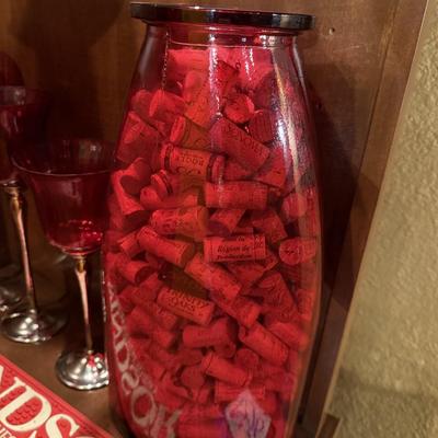 Sale Photo Thumbnail #304: D58-Glassware, corks and bar mats