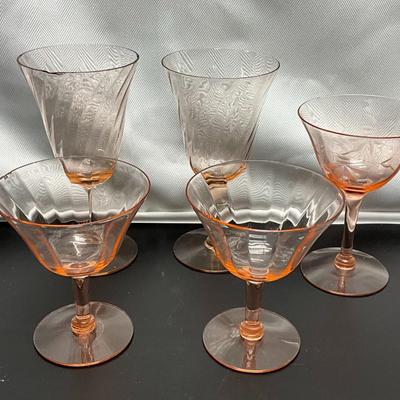 Sale Photo Thumbnail #243: Glassware is chipped and should not be used for drink but could be used for crafting or seeing what glassware from 1888 looks like