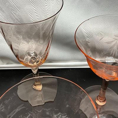 Sale Photo Thumbnail #244: Glassware is chipped and should not be used for drink but could be used for crafting or seeing what glassware from 1888 looks like